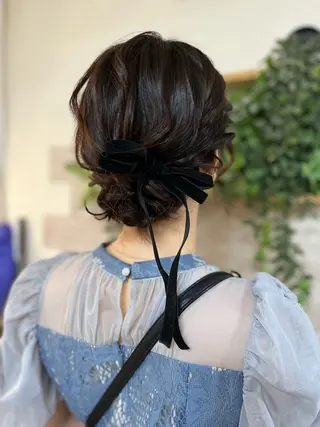 セミロング ヘアアレンジ 早朝✨ヘアセット 着付け/清水玲歌のヘアスタイル