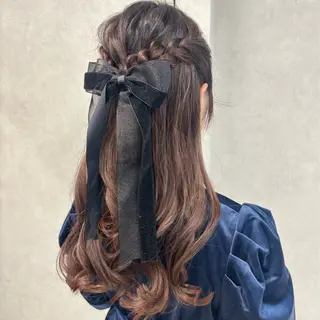 ミディアム 結べるレイヤーカット /カラー/あさかのヘアスタイル