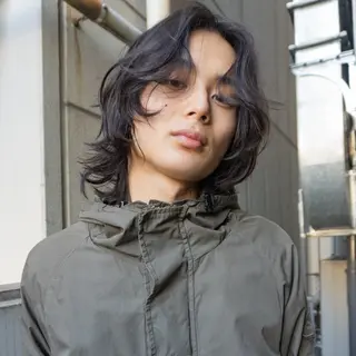 ミディアム パーマ メンズ メンズヘア/パーマ/ SHOUTOのヘアスタイル