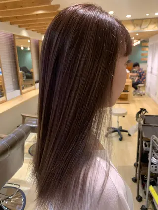 ロング 渋谷ハイトーン/ デザインカラー阿部のヘアスタイル
