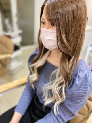 ロング カラー ヘアアレンジ メンズ キッズ ネイル マツエク・マツパ アイブロウ 🧡可愛い色落ち🧡 ハイトーン特化🧡のヘアスタイル