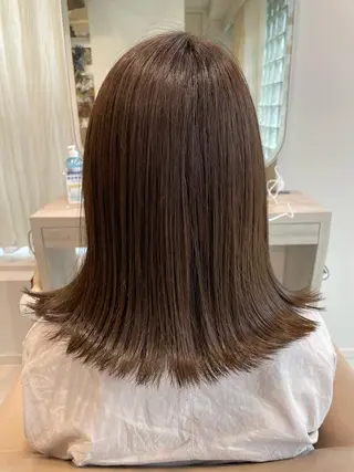 ミディアム カラー ハッシュカット 暖色カラー/伊藤菜月のヘアスタイル