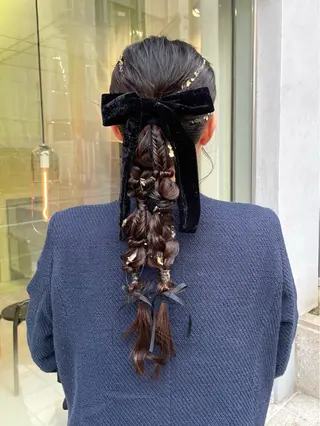 ロング ヘアアレンジ Chikashitsu/Then所属・mana/ハイトーン /ヘアセット🎀のヘアスタイル