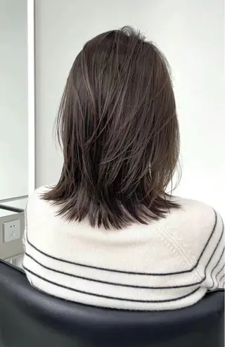 ミディアム カラー パーマ 村上｜髪質改善 プロデュースのヘアスタイル