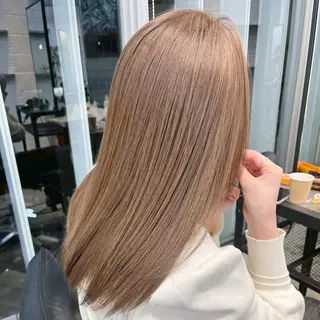 セミロング カラー ブリーチ/ブロンド 🕊️/綾瀬/カズヤのヘアスタイル