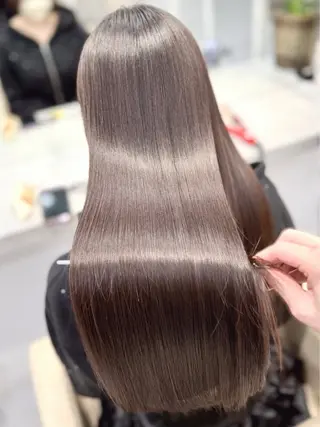 ロング 美髪改善ストレート/ 植村友哉のヘアスタイル