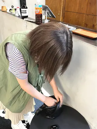 ショート カラー ヘアアレンジ ena/ブリーチなし 透明感・レイヤー🎀のヘアスタイル