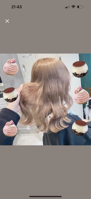 セミロング カラー ダブルカラー特化💍 tiam💍韓国ヘアのヘアスタイル