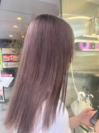 ロング カラー ネイル mai🤍縮毛酸性ス トレート/アイリストのヘアスタイル