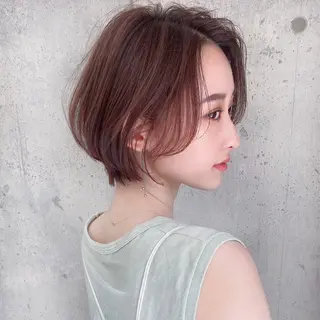 ショート カラー ブリーチなし/暖色/ 透明感/ririkaのヘアスタイル