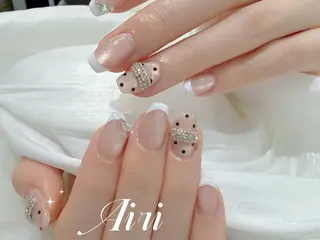 ネイル ネイルサロンAiri 長さ出し·シンプルのネイルデザイン