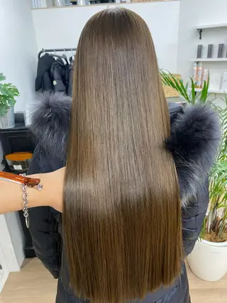 ロング カラー パーマ ヘアアレンジ メンズ キッズ ネイル マツエク・マツパ アイブロウ 韓国風×透明感カラー 髪質改善オタベシンヤのヘアスタイル