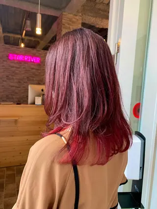 ミディアム カラー 吉田 聡一のヘアスタイル