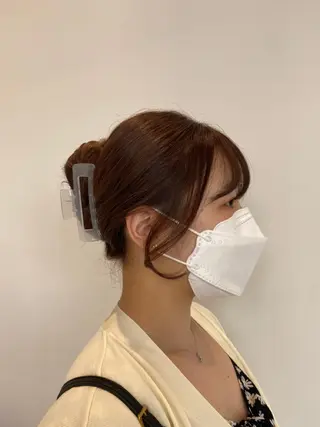 セミロング カラー ヘアアレンジ 和歌山韓国ヘア🌙 MOEのヘアスタイル