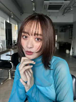 パーマ 暖色カラー 奥村陽花のヘアスタイル