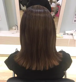 ミディアム カラー 清水 早織のヘアスタイル