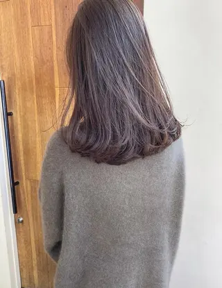 セミロング カラー HATSUMEI ゆうまのヘアスタイル