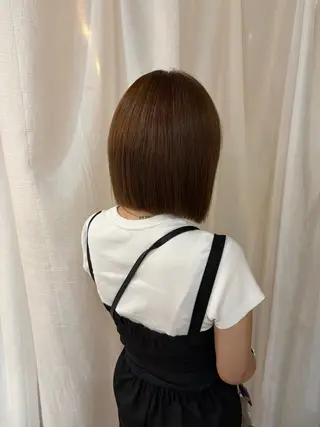 ミディアム カラー 顔周りカット ピンク カラー🩰りりのヘアスタイル