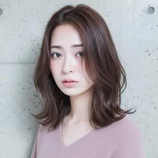 ミディアム ハッシュカット 田窪珠妃のヘアスタイル