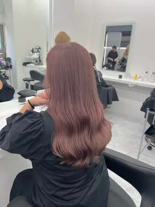 セミロング カラー 💖似合わせカラー レイヤー💖縮毛矯正のヘアスタイル
