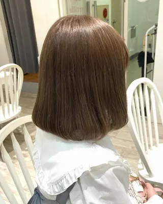 ミディアム カラー 暖色カラー✨️ 門内 梨真のヘアスタイル