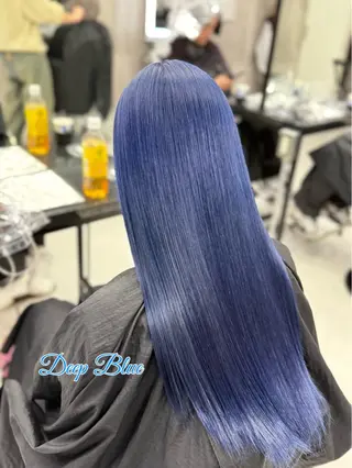 ロング カラー メンズ ☁️かずき☁️青.紫 推し活カラー💫のヘアスタイル