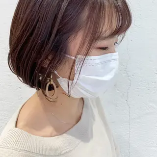 ミディアム カラー ヘアアレンジ 🫧透明感カラー/ ボブ/小笠原汐海🪽のヘアスタイル