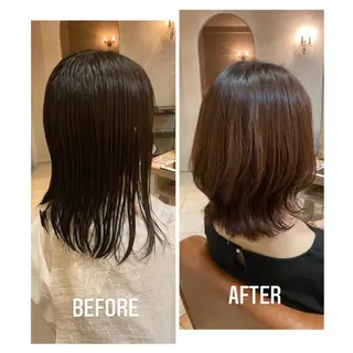 ミディアム 井上 日菜乃のヘアスタイル