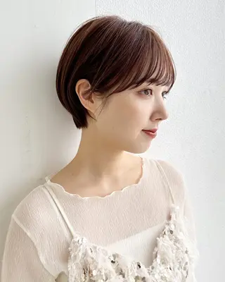 ショート 縮毛矯正/ショート/ レイヤー/畑中正敏のヘアスタイル