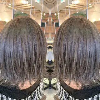 ミディアム カラー 青木 茂樹⭐️ 透明感カラーのヘアスタイル