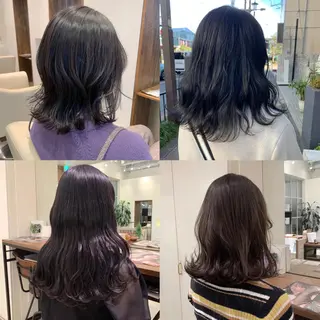 ミディアム カラー 【完全個室】髪質改善 暖色カラー/山崎唯奈のヘアスタイル