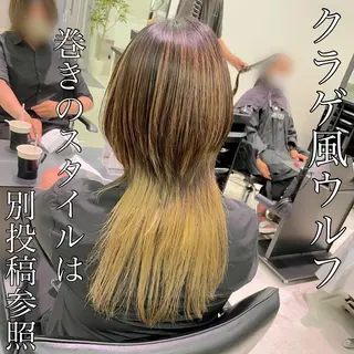 ロング 🐺ウルフ/レイヤー カット/高嶋湧大のヘアスタイル