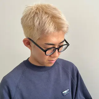 ショート メンズ メンズパーマ/ メッシュ📍ユリのヘアスタイル