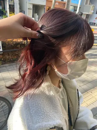セミロング カラー ヘアアレンジ TSUNA 🌙 Lim 五反田のマツエク・マツパデザイン