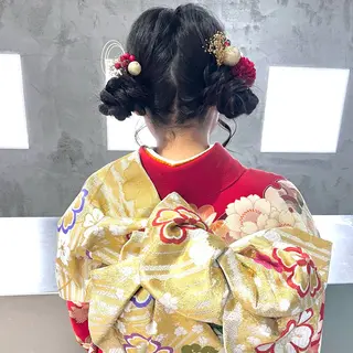 セミロング ヘアアレンジ 透明感カラー/ 髪質改善/レイヤーのヘアスタイル