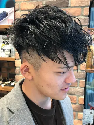 ショート カラー パーマ メンズ Vir by browのヘアスタイル