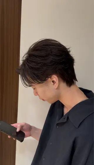 ショート メンズ メンズ特化/フェザー パーマ 和哉のヘアスタイル