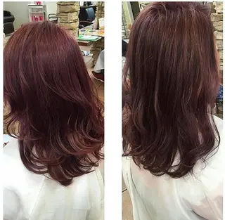 ミディアム セミロング カラー _WHITE高槻店 yusukeのヘアスタイル