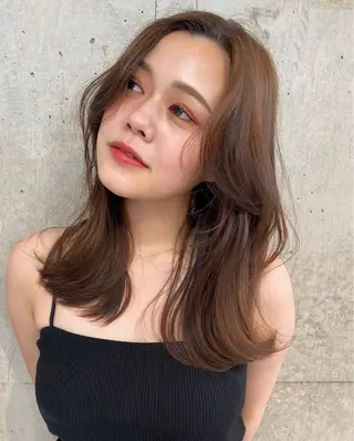 セミロング カラー Pia ツボイ ケイタのヘアスタイル