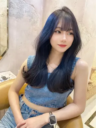 ロング カラー ブリーチなし 透明感カラー/艶髪のヘアスタイル