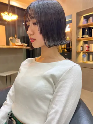 ショート カラー 縮毛矯正×艶髪カラー 髪質改善/三ツ木のヘアスタイル