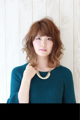 ミディアム カラー パーマ 店舗代表 佐藤 幸平のヘアスタイル