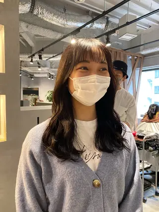 ロング 久力琴音''透明感 カラー''アレンジのヘアスタイル