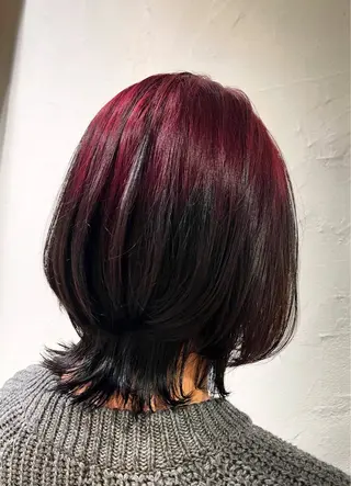 ミディアム カラー 美容室stadium 横田ジュンコのヘアスタイル