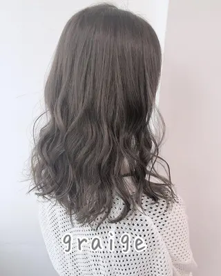 セミロング カラー パーマ ヘアアレンジ 🩶透髪×モテ髪🩶 池袋SHE🏹🩶のヘアスタイル