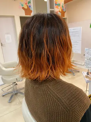 ミディアム カラー 牧野 佳樹のヘアスタイル