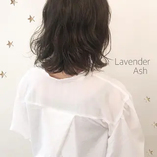 ミディアム カラー 市川 千夏のヘアスタイル