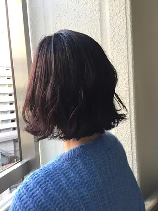 ミディアム カラー パーマ 💘透明感カラー💘 沖本 将宏のヘアスタイル