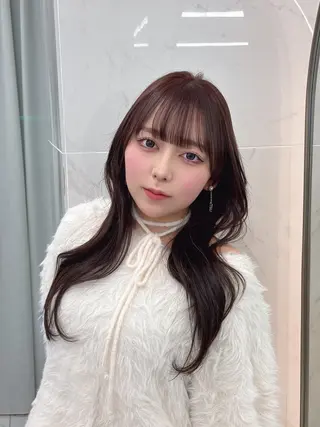 ロング のり🐼顔まわり/ 韓国/レイヤーカットのヘアスタイル