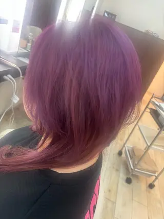 ロング カラー ルプラボウ 石黒よう子のヘアスタイル